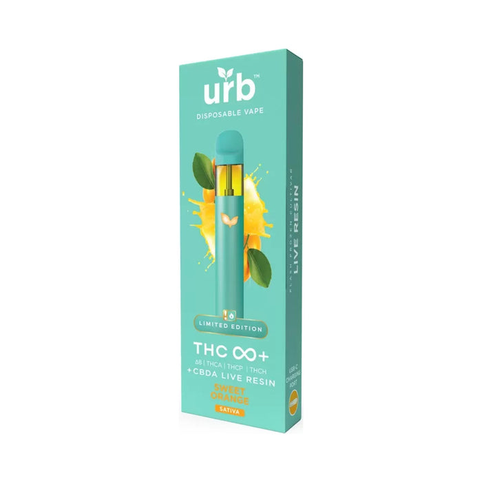 Urb THC Infinity+ CBDA Live Resin Disposable Vape 3g Sweet Orange