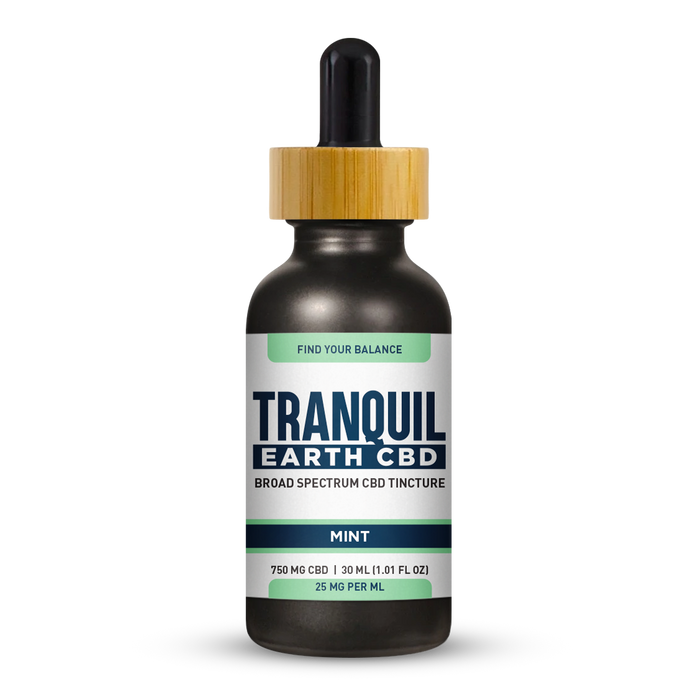 Tranquil Earth CBD - CBD Tincture - Broad Spectrum Mint - 25mg/50mg