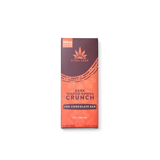 Vital Leaf - CBD Edible - CBD Chocolate Bar Quinoa Crunch - 100mg