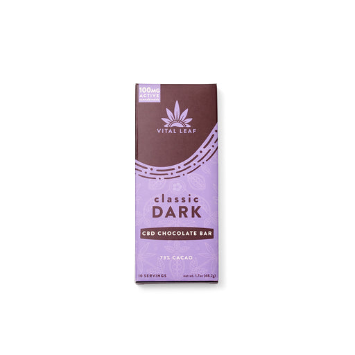 Vital Leaf - CBD Edible - CBD Chocolate Bar Classic Dark - 100mg