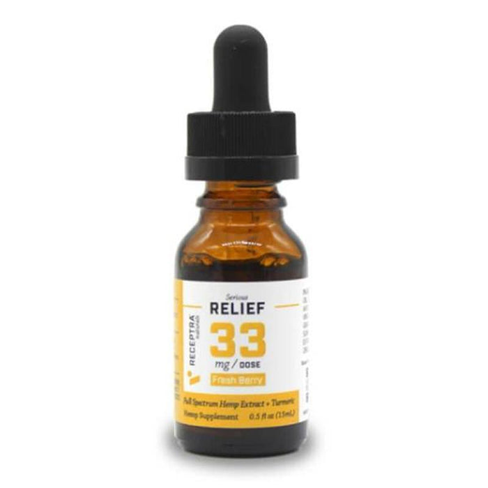 Receptra Naturals - CBD Tincture - Full Spectrum RELIEF + Turmeric - 33mg-66mg