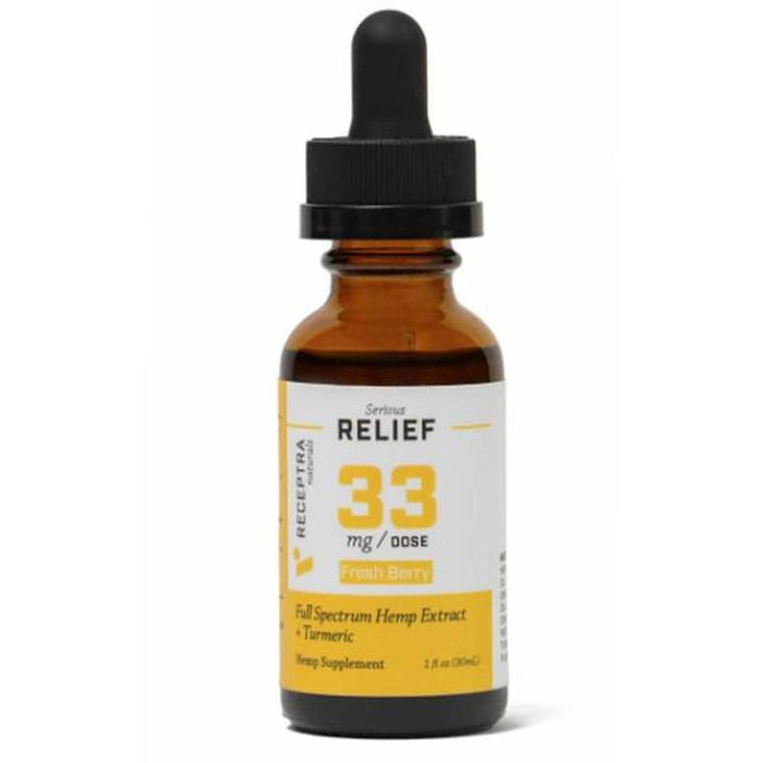 Receptra Naturals - CBD Tincture - Full Spectrum RELIEF + Turmeric - 33mg-66mg