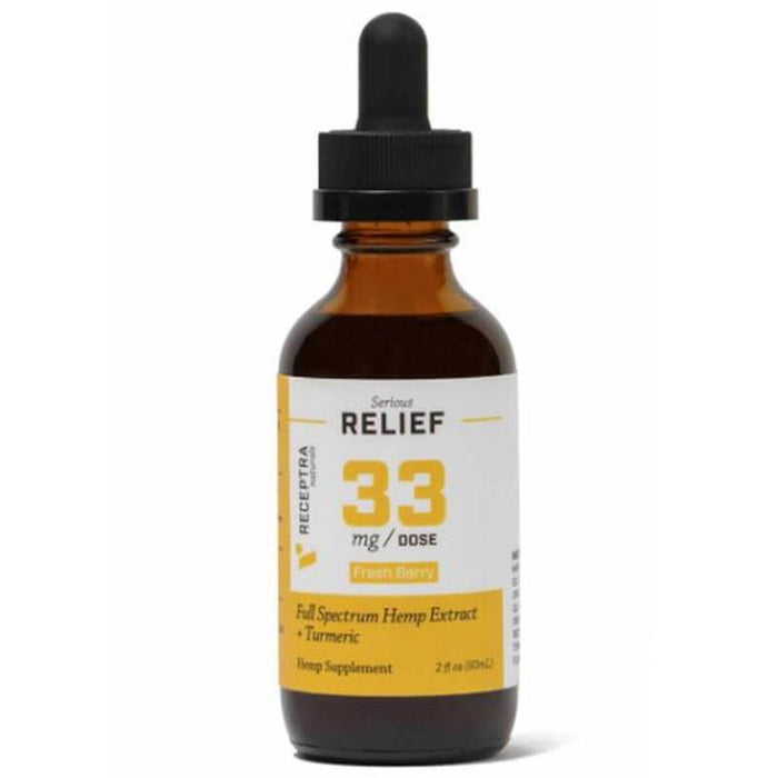 Receptra Naturals - CBD Tincture - Full Spectrum RELIEF + Turmeric - 33mg-66mg