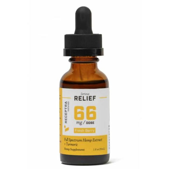 Receptra Naturals - CBD Tincture - Full Spectrum RELIEF + Turmeric - 33mg-66mg