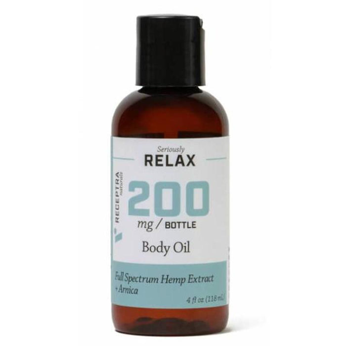 Receptra Naturals - CBD Topical - Full Spectrum RELAX Body Oil + Arinca - 200mg-400mg