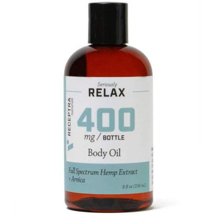 Receptra Naturals - CBD Topical - Full Spectrum RELAX Body Oil + Arinca - 200mg-400mg