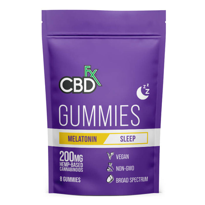 CBDfx - CBD Edible - Broad Spectrum Melatonin Sleep Gummies - 25mg - 200mg