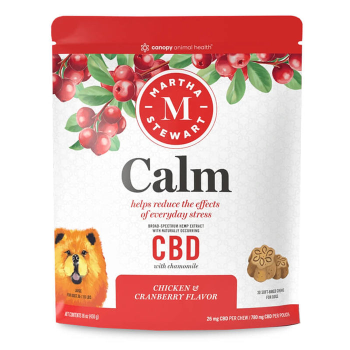 Martha Stewart - CBD Pet Treats - Soft-Baked Calm Dog Chews - 26mg - Large Breed