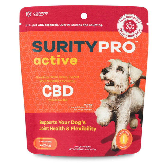 SurityPRO - CBD Pet Treats - Active Soft Chews - 14mg - Small Breed