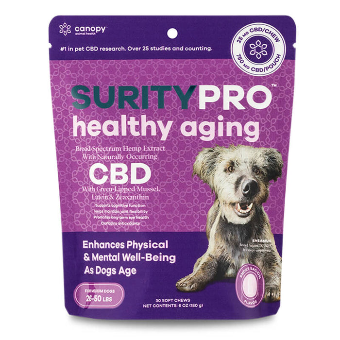 SurityPRO - CBD Pet Treats - Healthy Aging Soft Chews - 25mg - Medium Breed