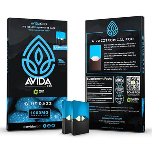 Avida CBD - CBD Pod - Blue Razz - 20mg (2 Pack)