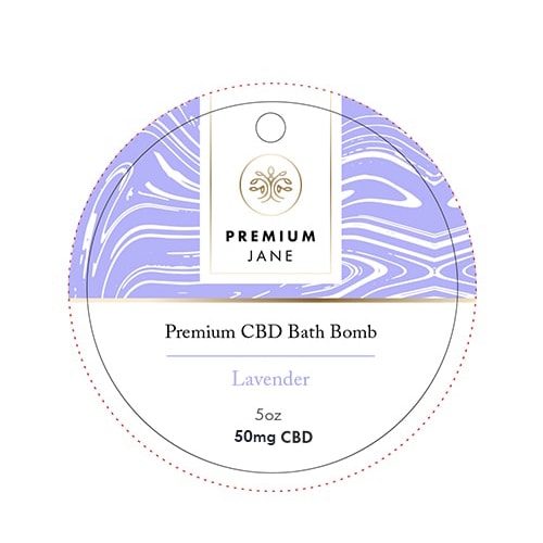 Premium Jane - CBD Bath - Lavender CBD Bath Bomb - 50mg - Package