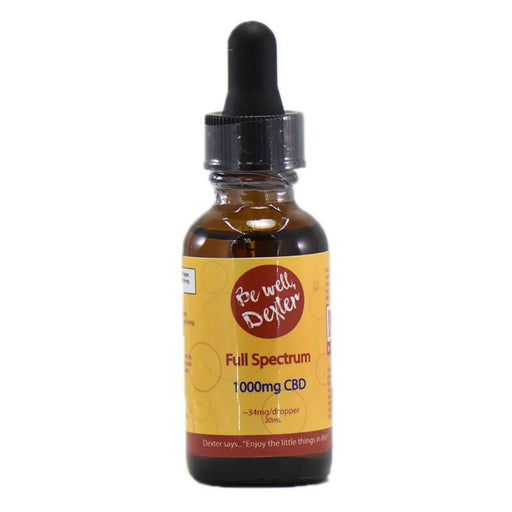 Be Well Dexter - CBD Tincture - Full Spectrum Natural - 500mg-1000mg