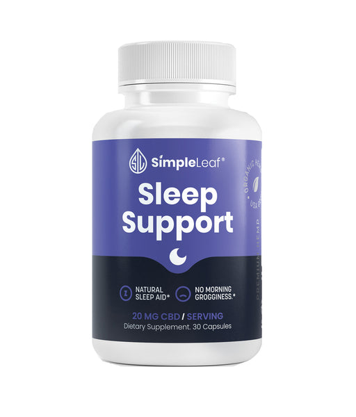 Simple Leaf CBD - CBD Capsules - Sleep Support Caps - 20mg