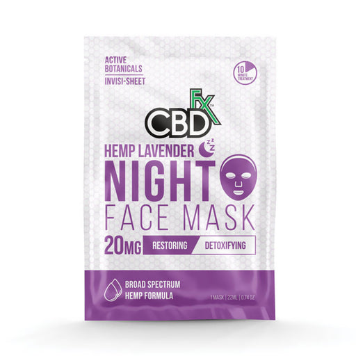 CBDfx - CBD Face Mask - Lavender Night Mask - 20mg