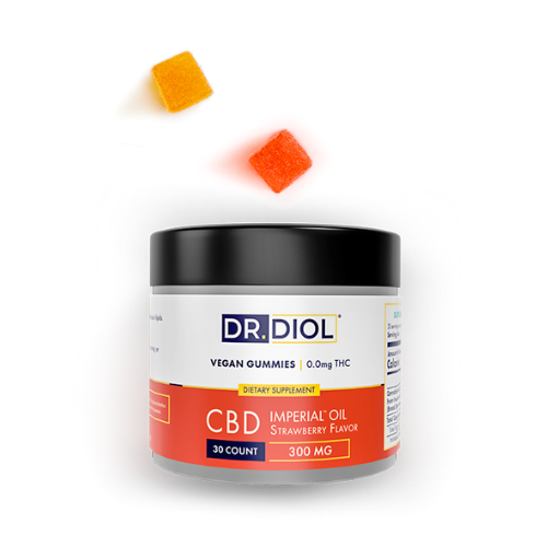 Dr. Diol - CBD Edible - The Daily Vegan Gummies Strawberry - 300mg