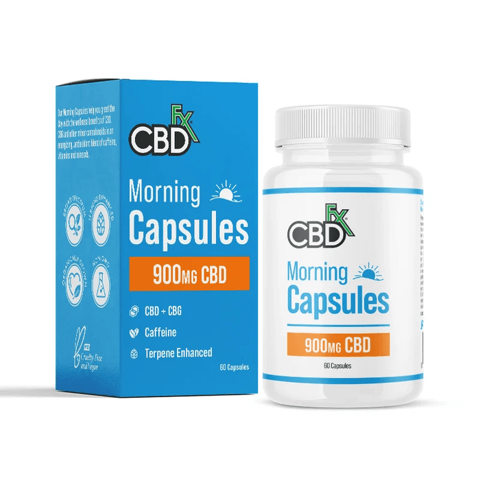 CBDfx - CBD Capsules - Broad Spectrum AM Capsules + CBG - 900mg