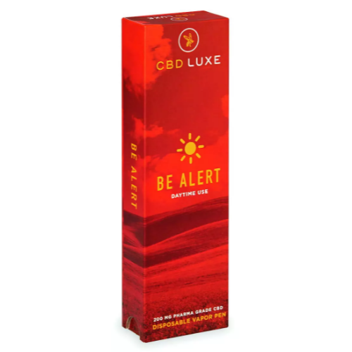 CBD Luxe - CBD Disposable Vape Pen - BE ALERT - 200mg - Box