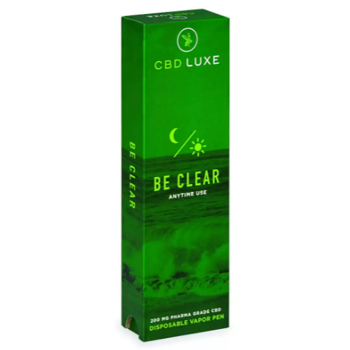 CBD Luxe - CBD Disposable Vape Pen - BE CLEAR - 200mg - Box