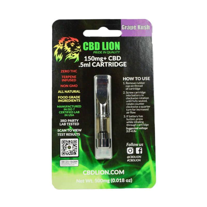 CBD Lion - CBD Cartridge - Grape Kush - 150mg