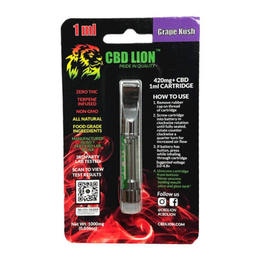 CBD Lion - CBD Cartridge - Grape Kush - 420mg