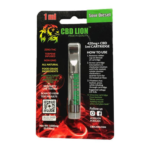 CBD Lion - CBD Cartridge - Sour Diesel - 420mg