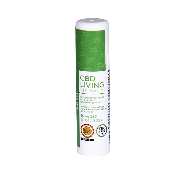 CBD Living - CBD Topical - Travel Sized Lip Balm Unflavored - 50mg