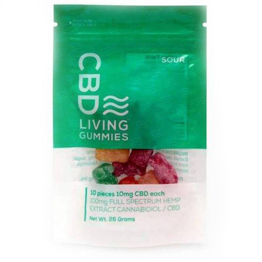 CBD Living - CBD Edible - Sour Living Gummies 10 Count - 100mg