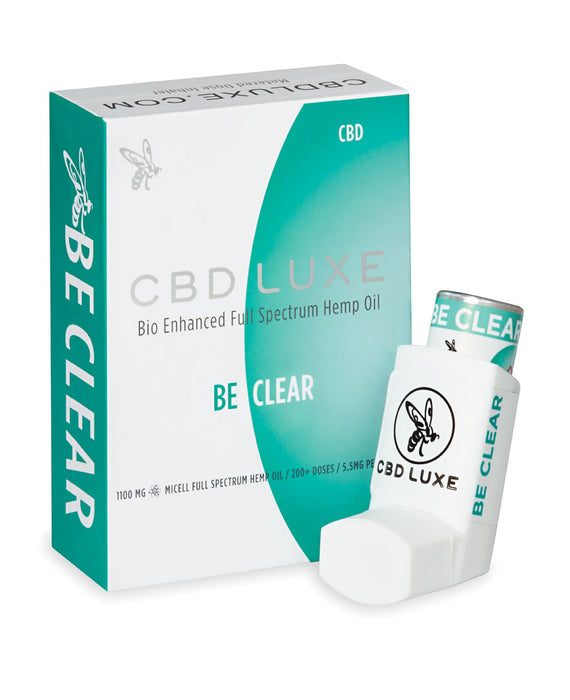 CBD Luxe - CBD Inhaler - BE CLEAR - Inhaler - 11000mg - Box