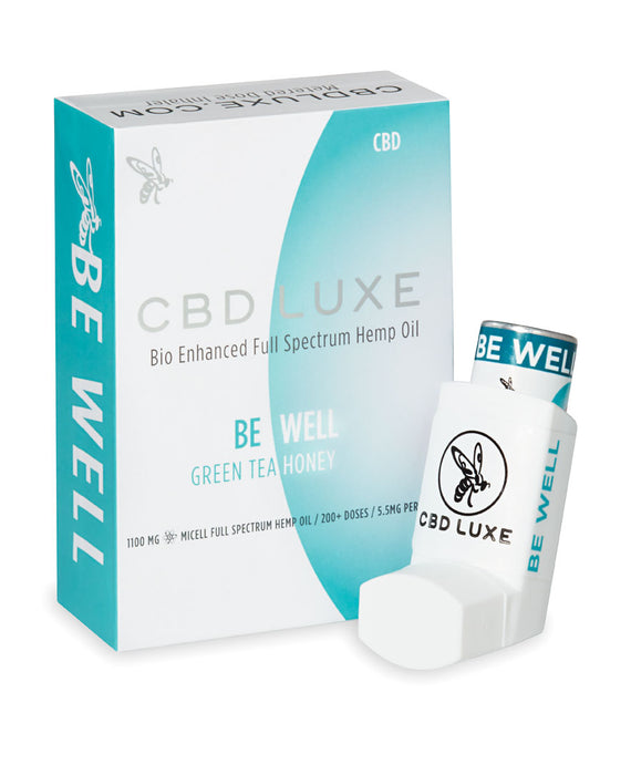 CBD Luxe - CBD Inhaler - BE WELL - Green Tea Honey Inhaler - 11000mg - Box