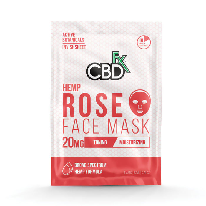 CBDfx - CBD Face Mask - Rose - 20mg