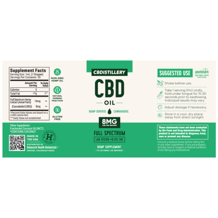 CBDistillery - CBD Tincture - Full Spectrum - 250mg