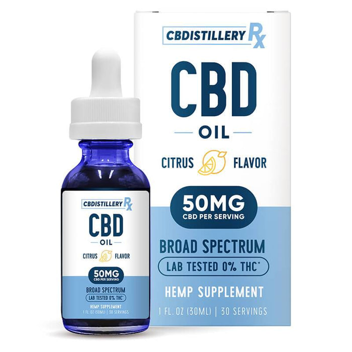 CBDistillery Rx - CBD Tincture - Broad Spectrum Citrus - 1500mg