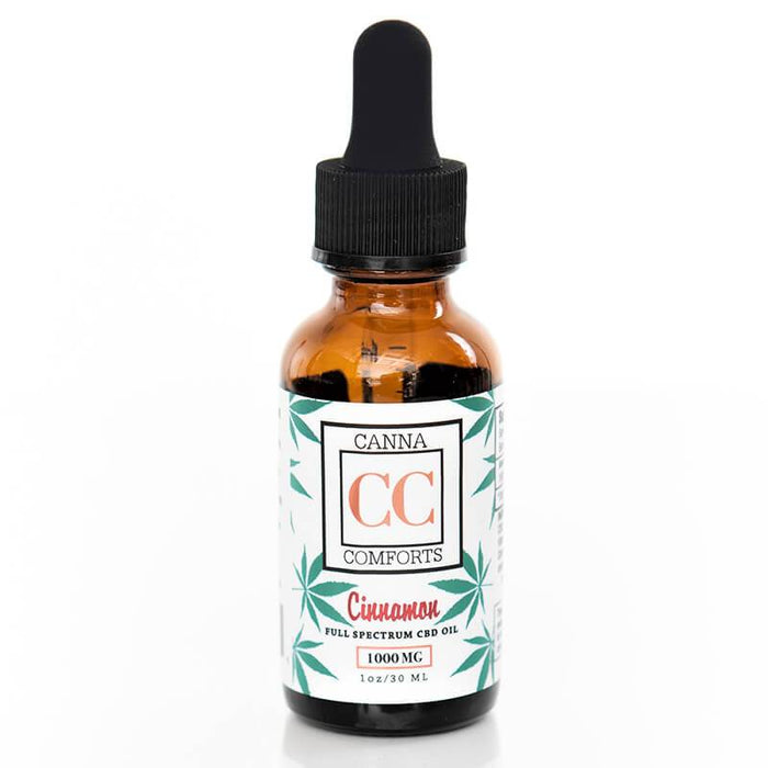 Canna Comforts - CBD Tincture - Full Spectrum Cinnamon Oil - 250mg-1000mg