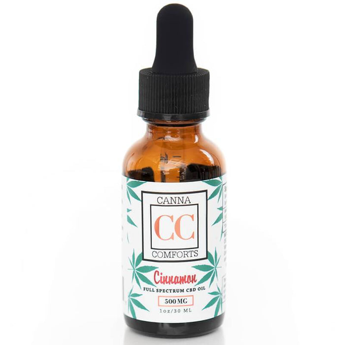 Canna Comforts - CBD Tincture - Full Spectrum Cinnamon Oil - 250mg-1000mg