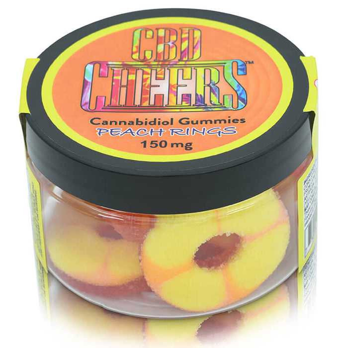 Cheers CBD - CBD Edible - Gummy Peach Rings - 150mg