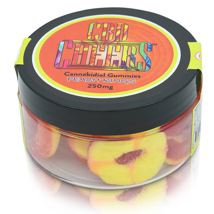 Cheers CBD - CBD Edible - Gummy Peach Rings - 250mg