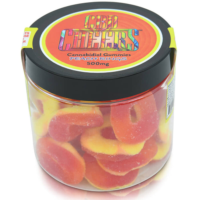 Cheers CBD - CBD Edible - Gummy Peach Rings - 500mg