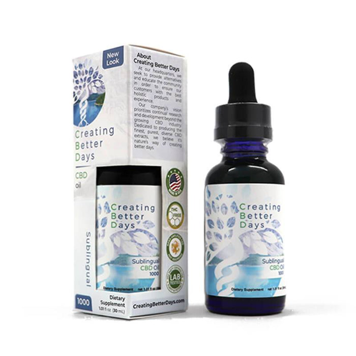 Creating Better Days - CBD Tincture - Sublingual Oil - 100mg-2500mg