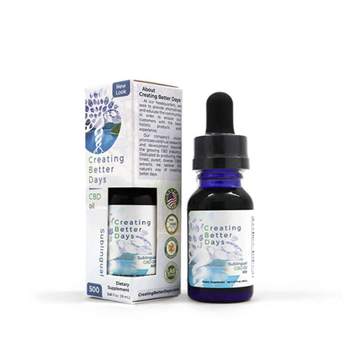Creating Better Days - CBD Tincture - Sublingual Oil - 100mg-2500mg
