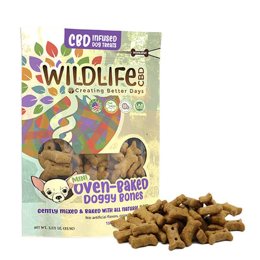 Creating Better Days - CBD Pet Treat - Wildlife Mini Dog Bone Treats - 30pc-5mg