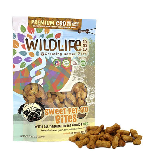 Creating Better Days - CBD Pet Treat - Wildlife Premium Sweet Pet-ato Bites  - 60pc-2.5mg