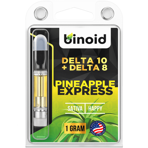 Binoid - Delta 10 Vape - Delta 10 + Delta 8 Vape Cartridge - Pineapple Express