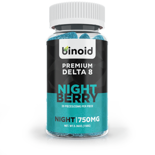Binoid - Delta 8 Edible - Delta 8 Gummies - Night Berry - 750mg
