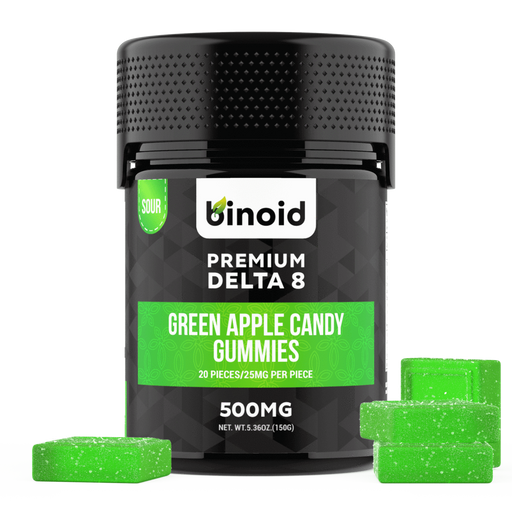 Binoid - Delta 8 Edible - Delta 8 Gummies - Green Apple Candy