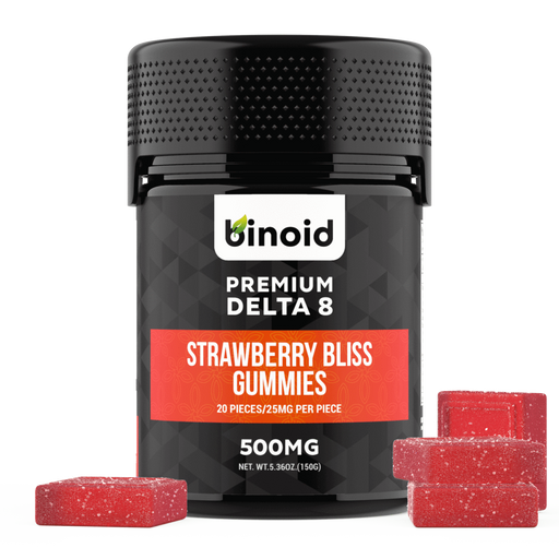 Binoid - Delta 8 Edible - Delta 8 Gummies - Strawberry Bliss