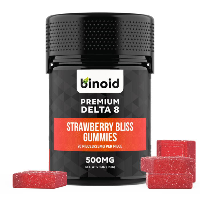 Binoid - Delta 8 Edible - Delta 8 Gummies - Strawberry Bliss