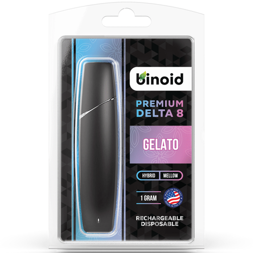 Binoid - Delta 8 Disposable - Rechargeable Vape Device - Gelato - Black