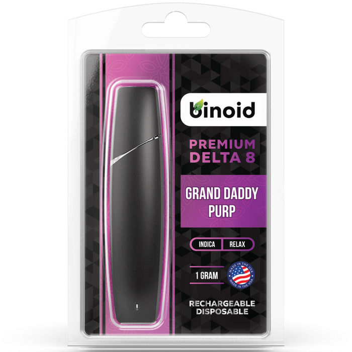 Binoid - Delta 8 Disposable - Rechargeable Vape Device - Grand Daddy Purp