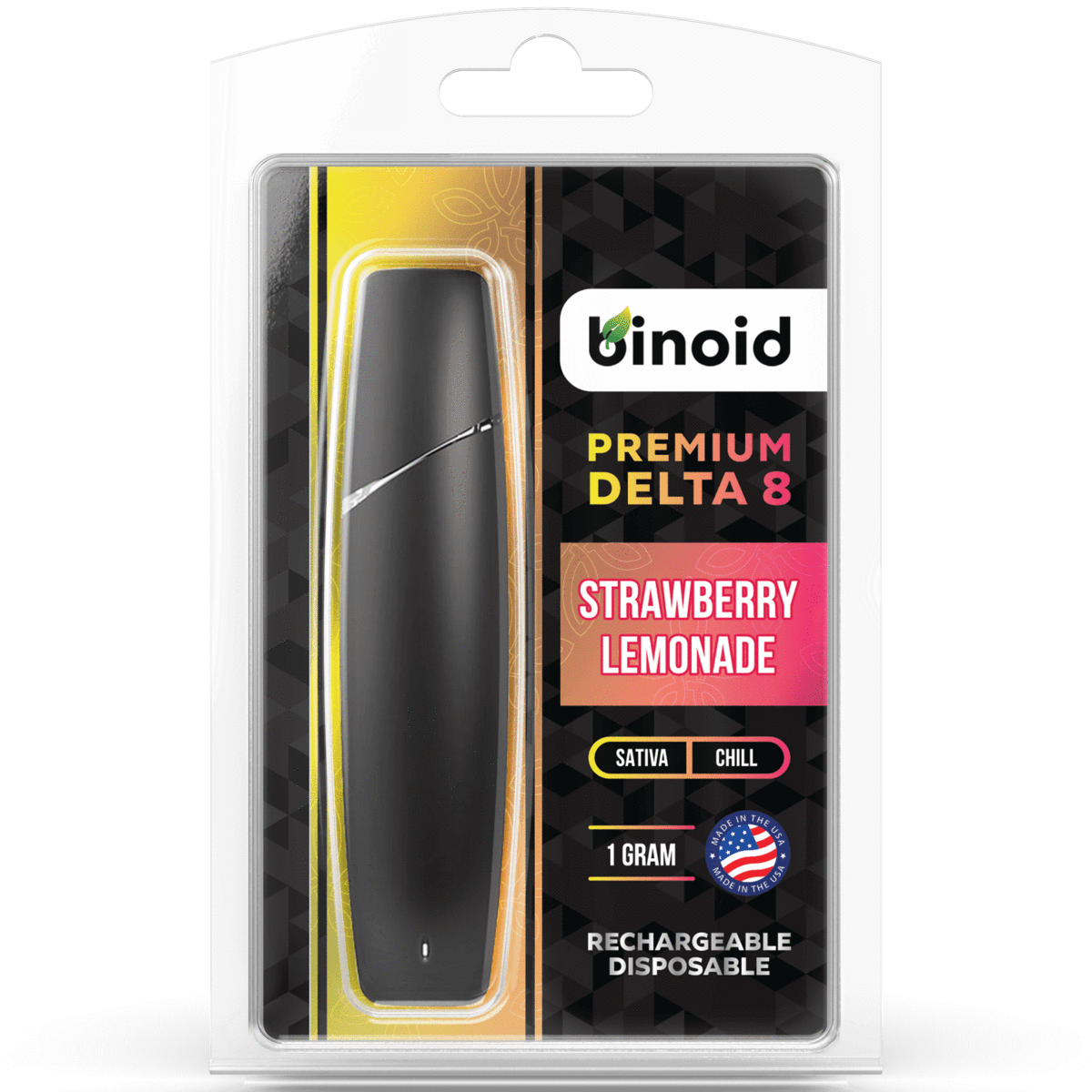 Binoid - Delta 8 Disposable - Rechargeable Vape Device - Strawberry Le CBDdatabase.com Binoid - Delta 8 Disposable - Rechargeable Vape Device - Strawberry Le CBDdatabase.com